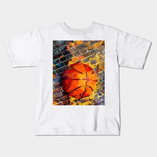 Basketball art print swoosh 105- basketball artwork Kids T-Shirt